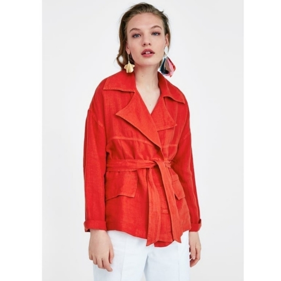 Zara Red Women's Jacket - Picture 4 of 9